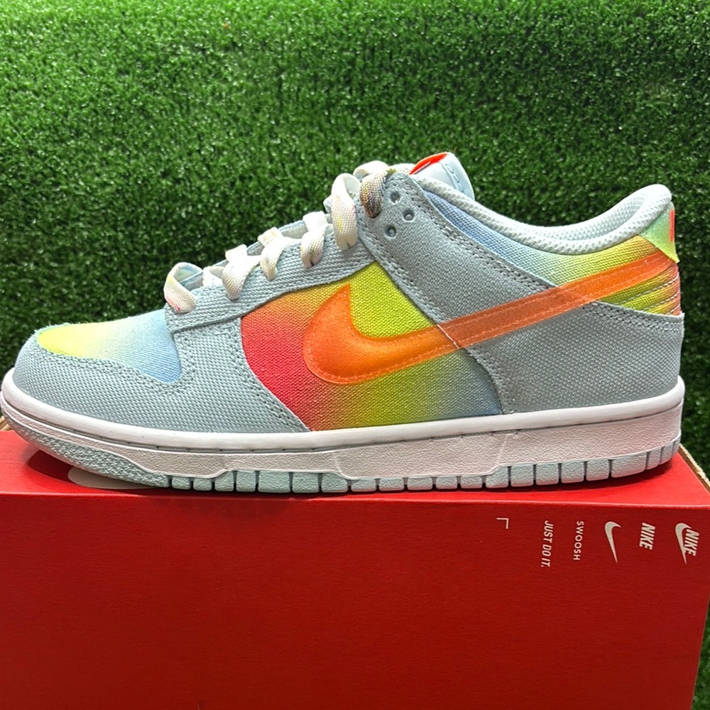 Nike Blue and Orange Sneakers Vibrant Design